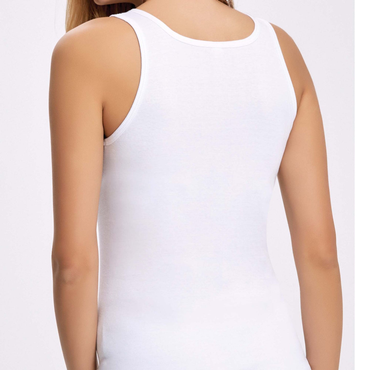 2 Pairs Ribbed Vests with Lace Details