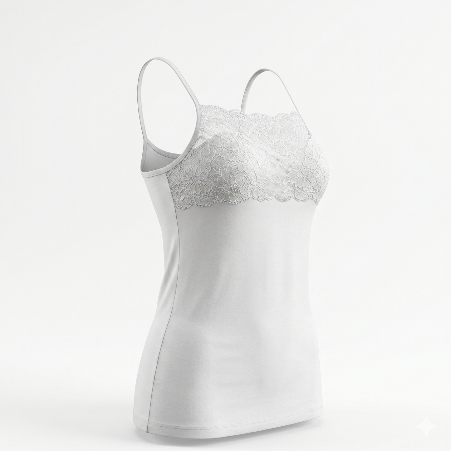 Modal Cami with Deep Lace
