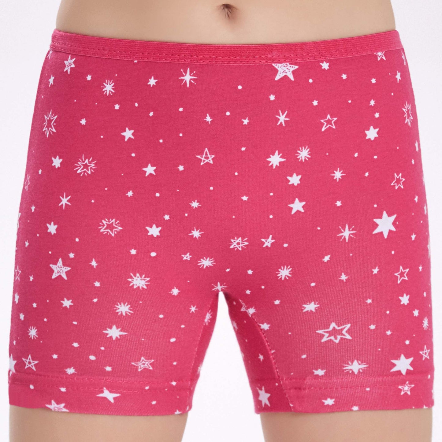 6 Pairs Printed Stretchy Cotton Boxers for Girls