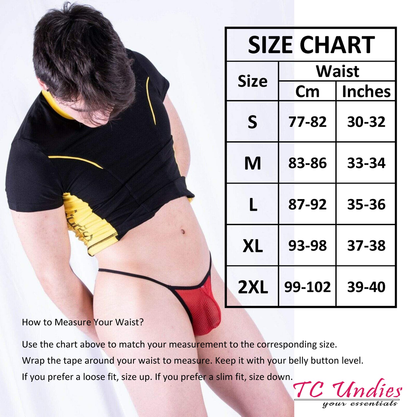 Men Mesh G-String Transparent Pouch