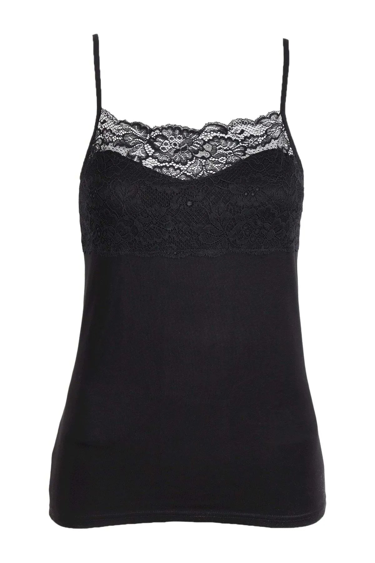 Modal Cami with Deep Lace