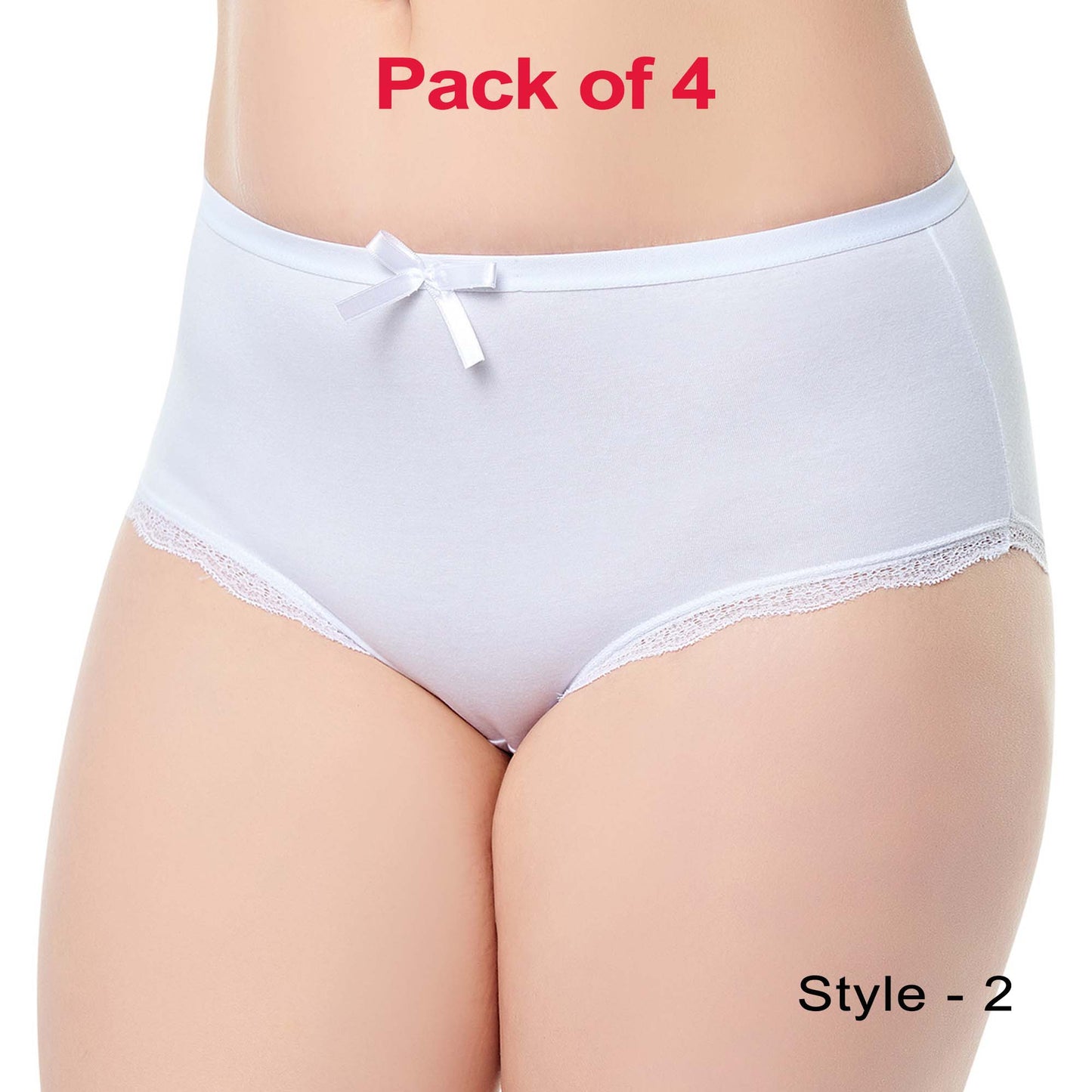 4 Pairs High Waist Modal Briefs