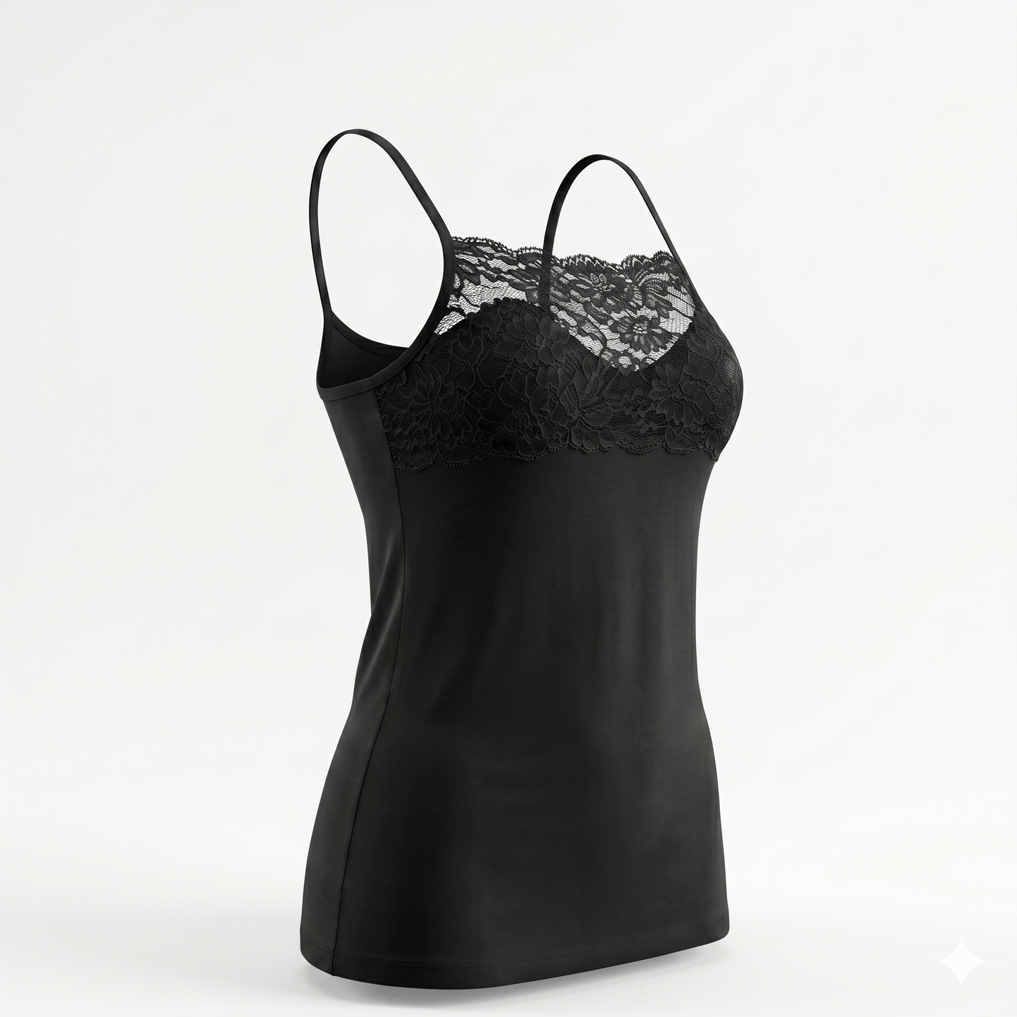 Modal Cami with Deep Lace