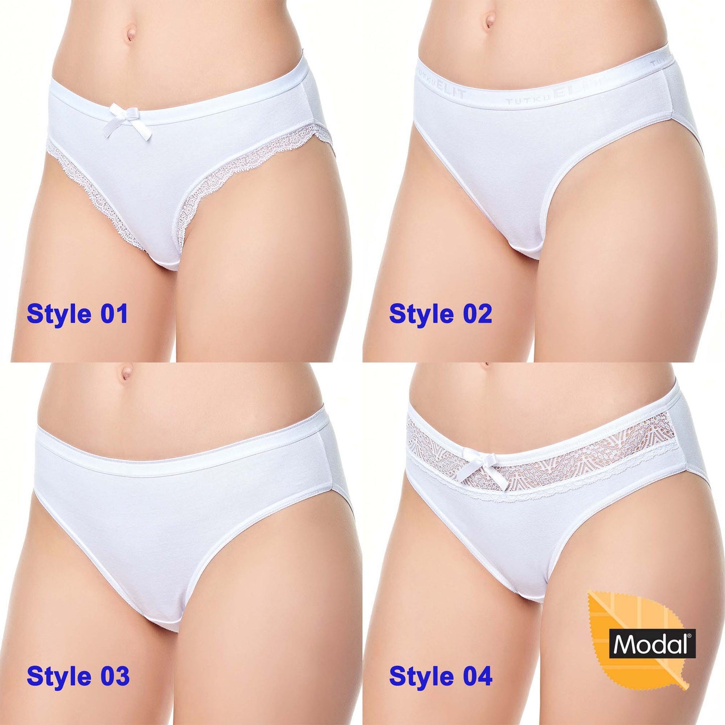 12 Pairs Modal Panties