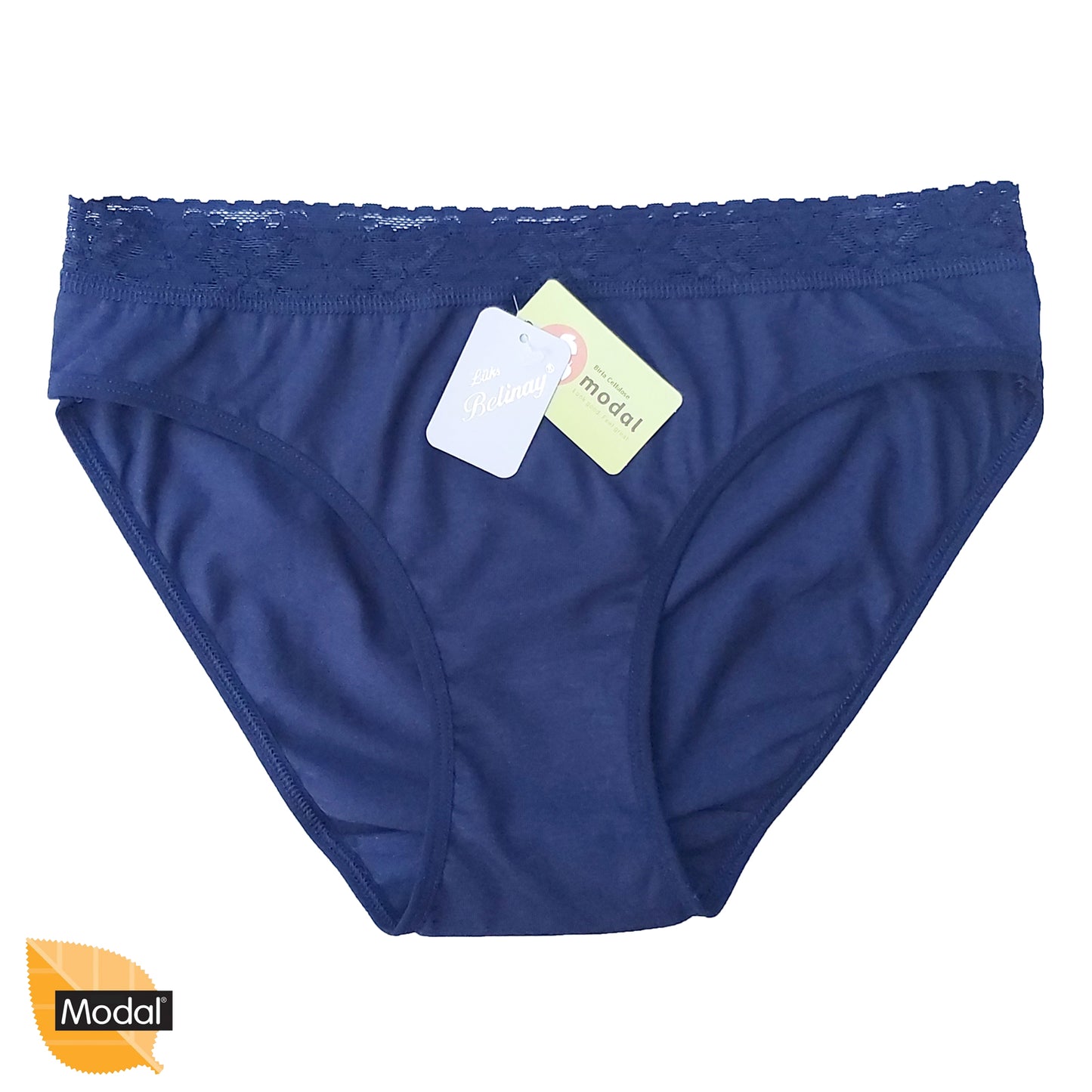 5 Pack Modal Briefs with Lace Waistband