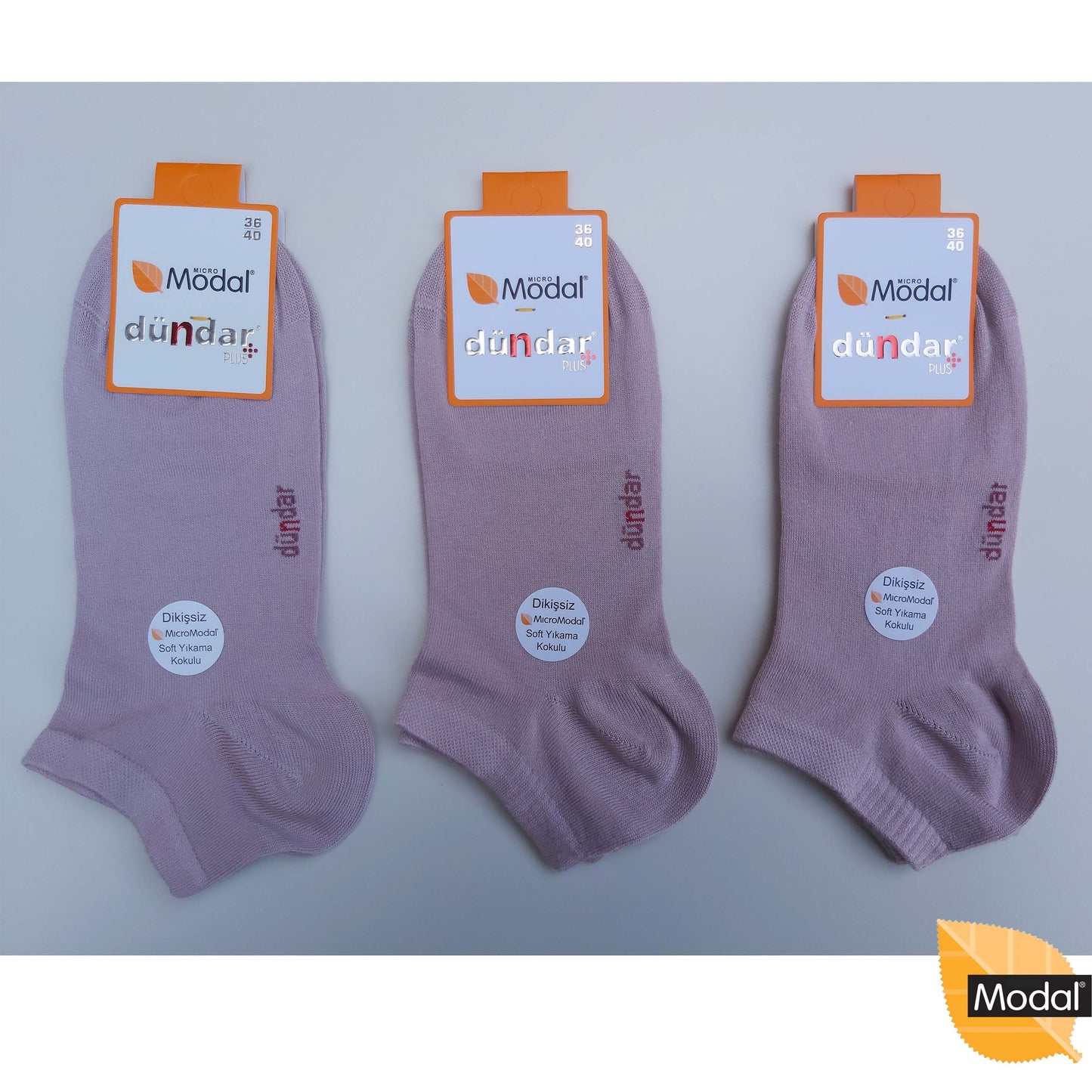 2 Pairs Womens Low Cut MODAL Socks Anti-Bacterial