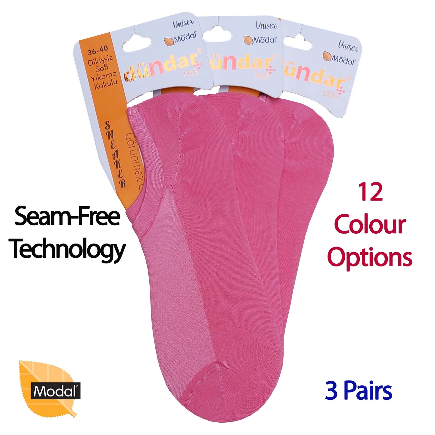 3 Pairs Low Cuts Socks Seamless MODAL Ankle Socks