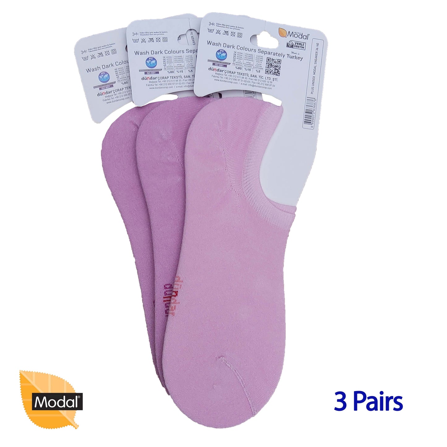 3 Pairs Low Cuts Socks Seamless MODAL Ankle Socks