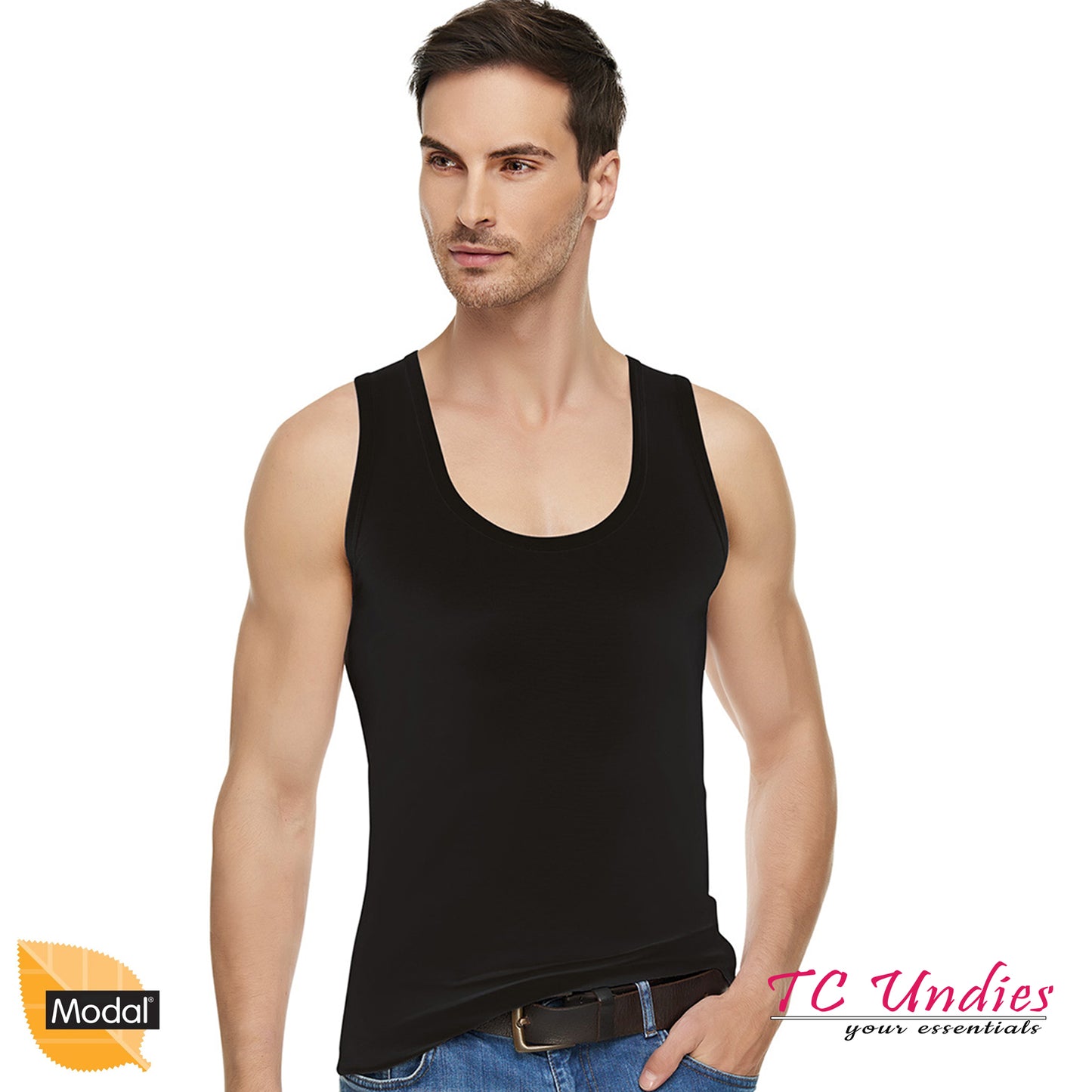 2 Pairs Men Modal Stretchy Vests