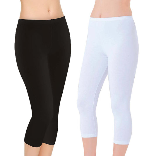 6 Pairs Modal Capri Leggings