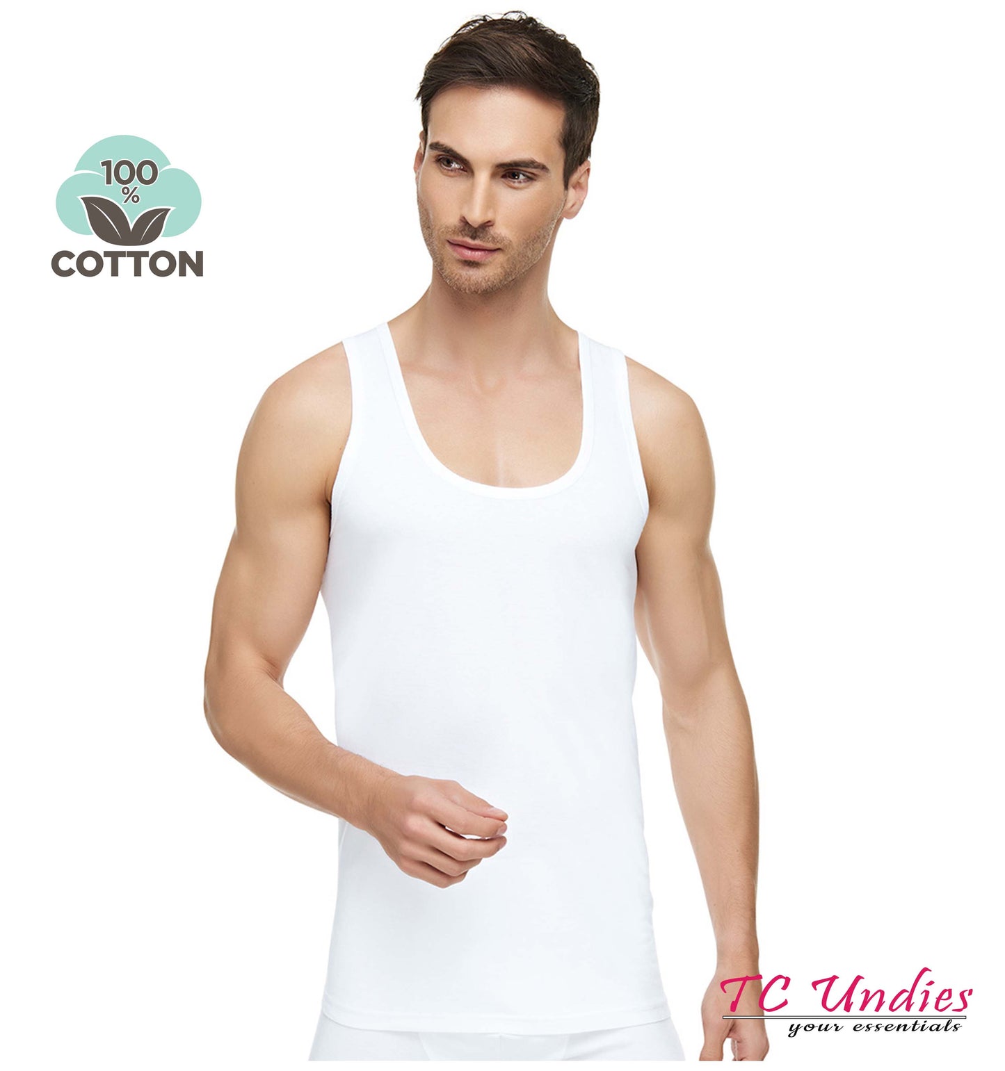 Men Plain Cotton Vests