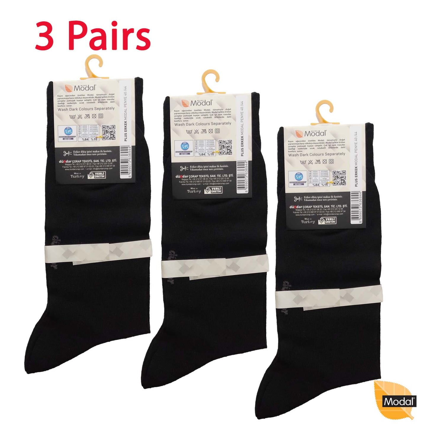 3 Pairs Men Micro Modal Exclusive Socks