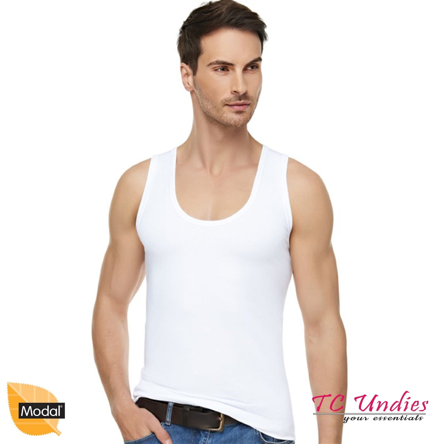 6 Pairs Men Modal Stretchy Vests