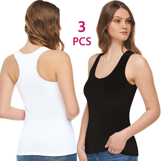 3 Pairs Racer Back Modal Vests