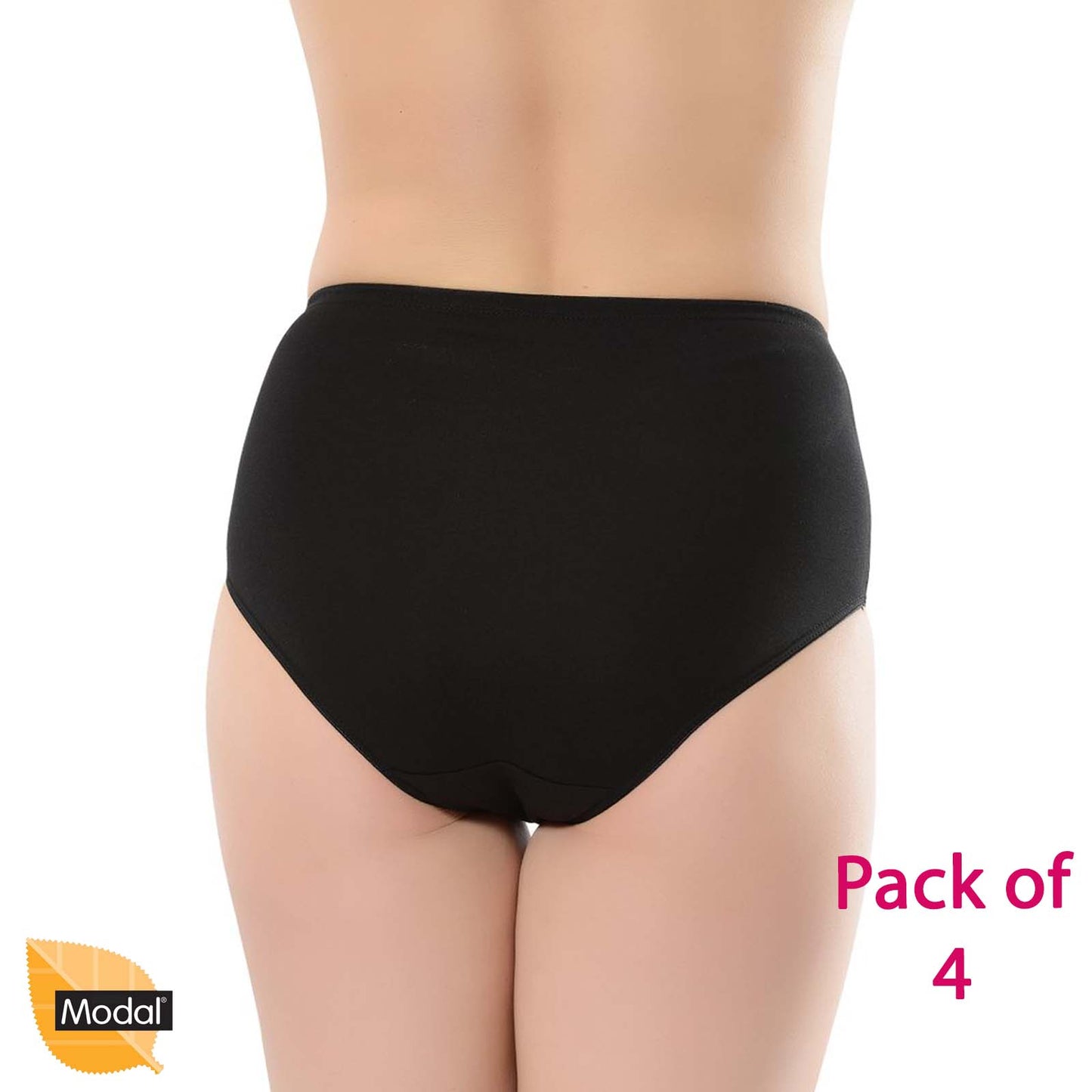 4 Pairs Modal High Waist Brief