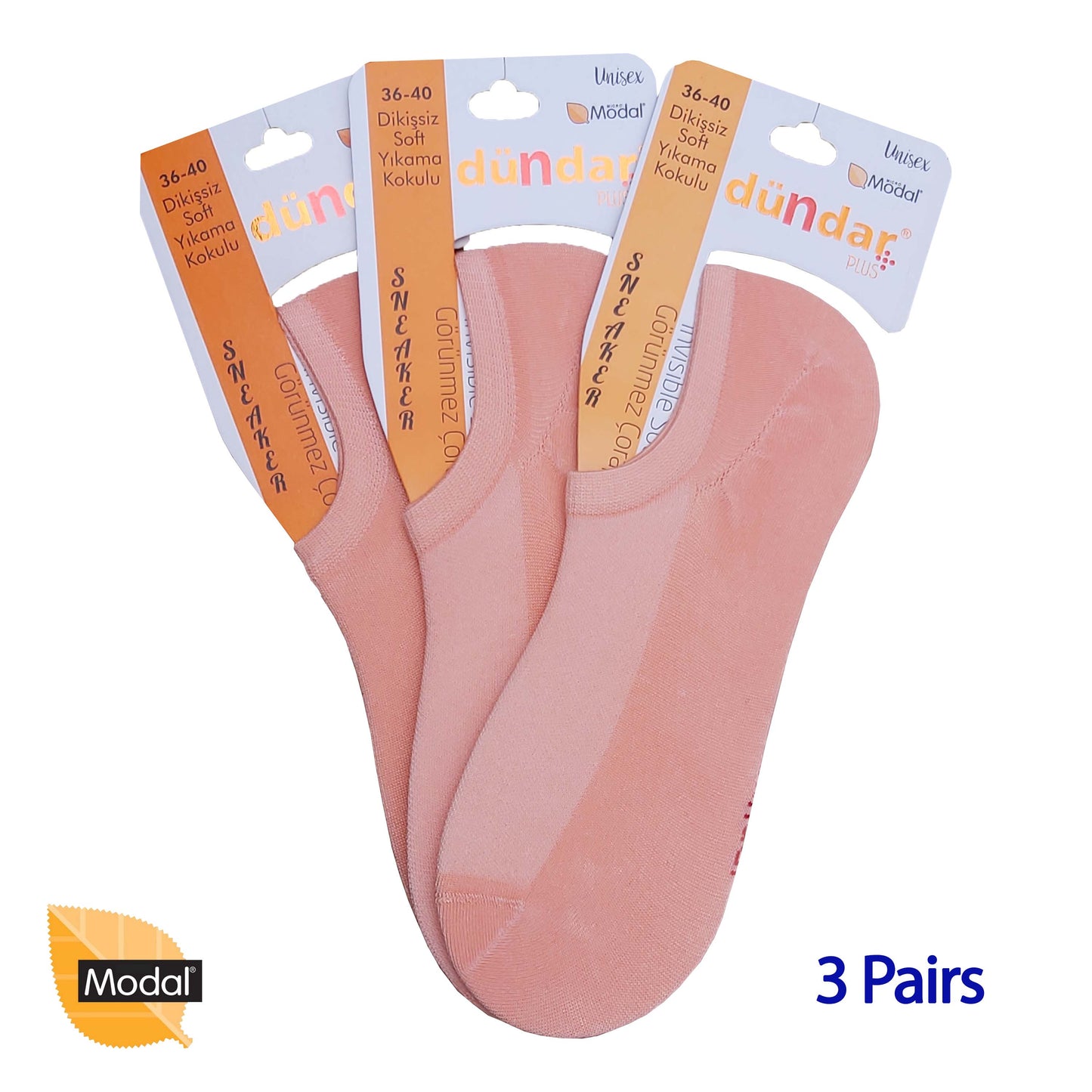 3 Pairs Low Cuts Socks Seamless MODAL Ankle Socks