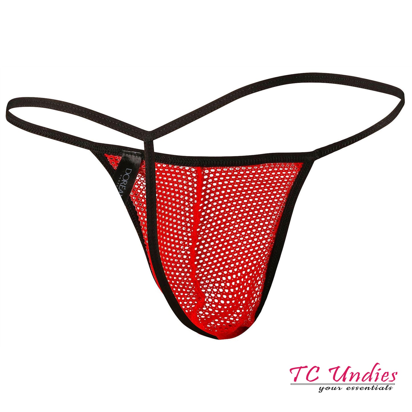 Men Mesh G-String Transparent Pouch