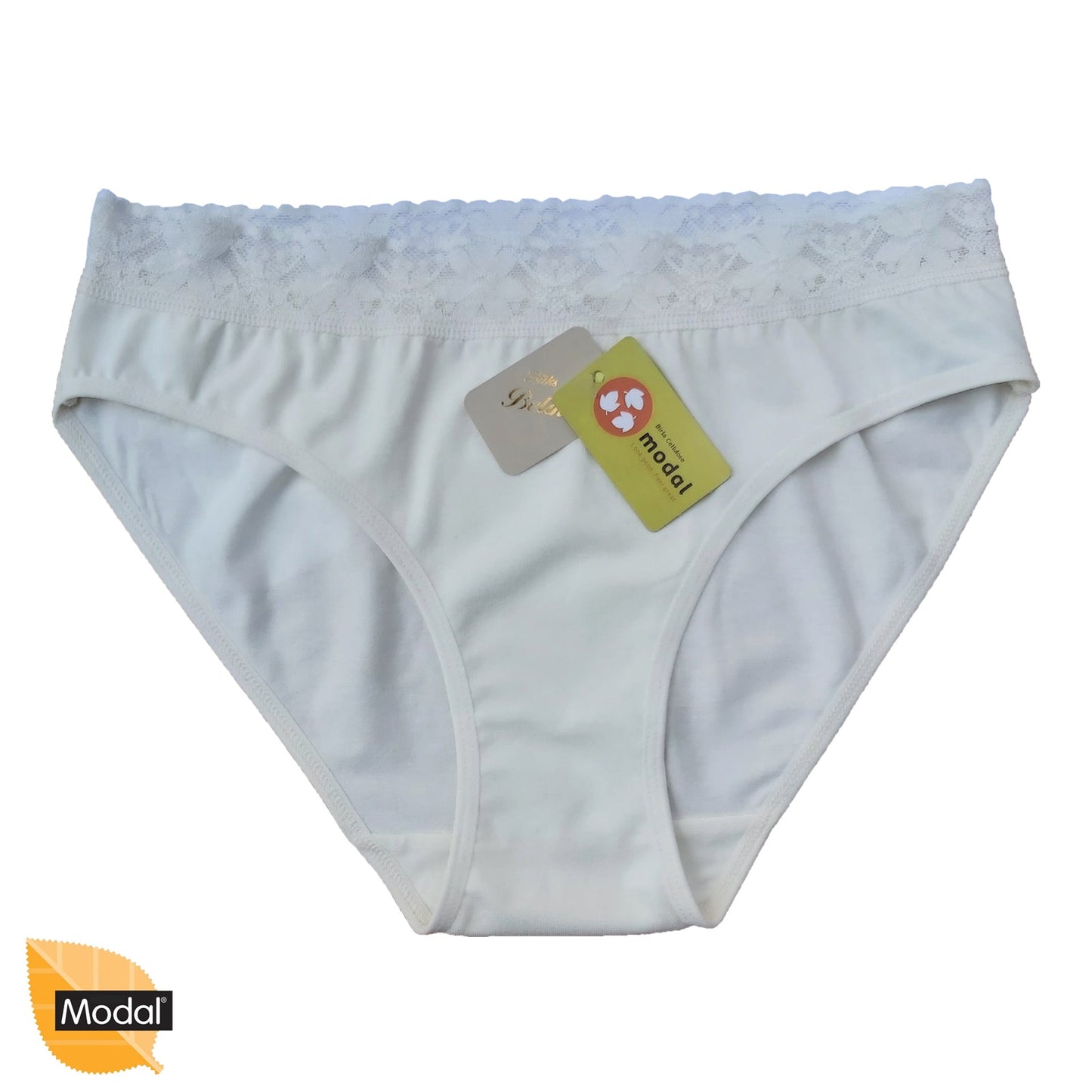 4 Pack Modal Briefs with Lace Waistband