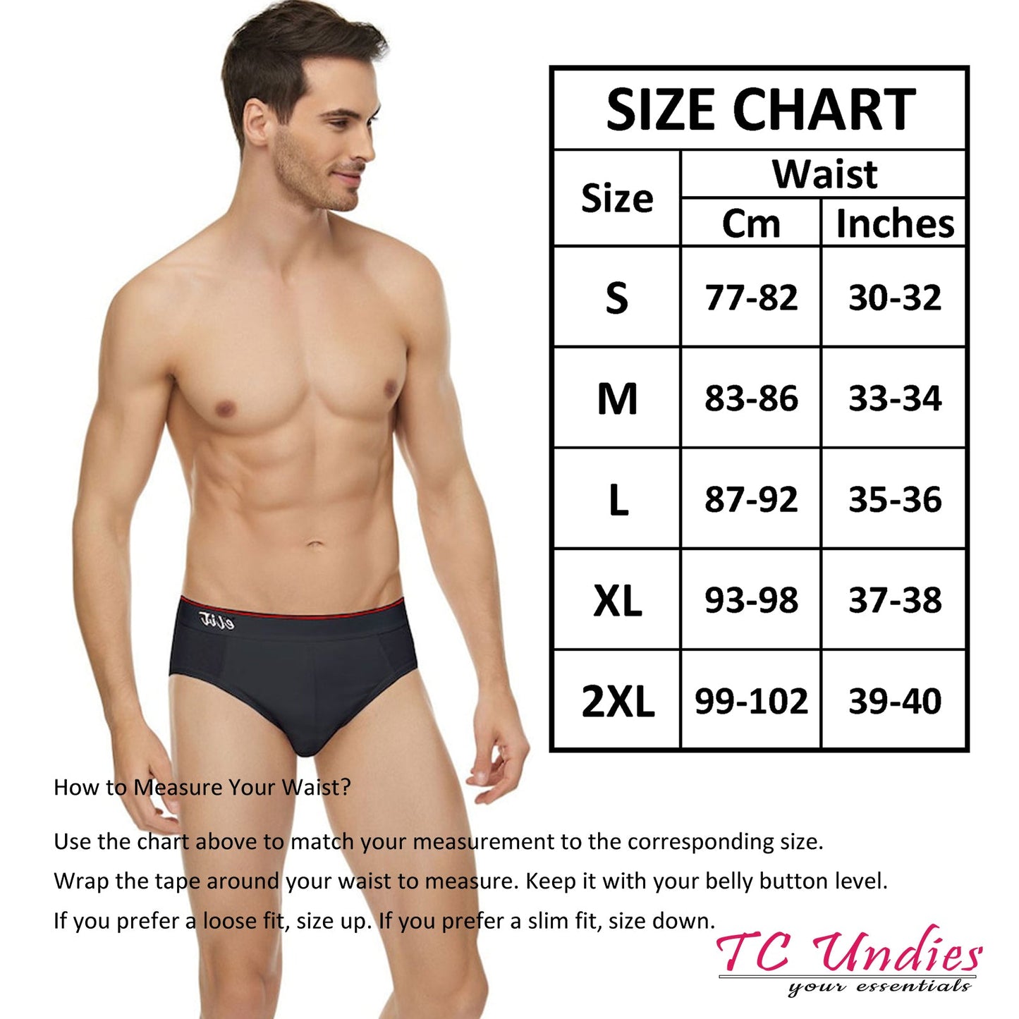 Men Cotton Slips with Elastic Waistband