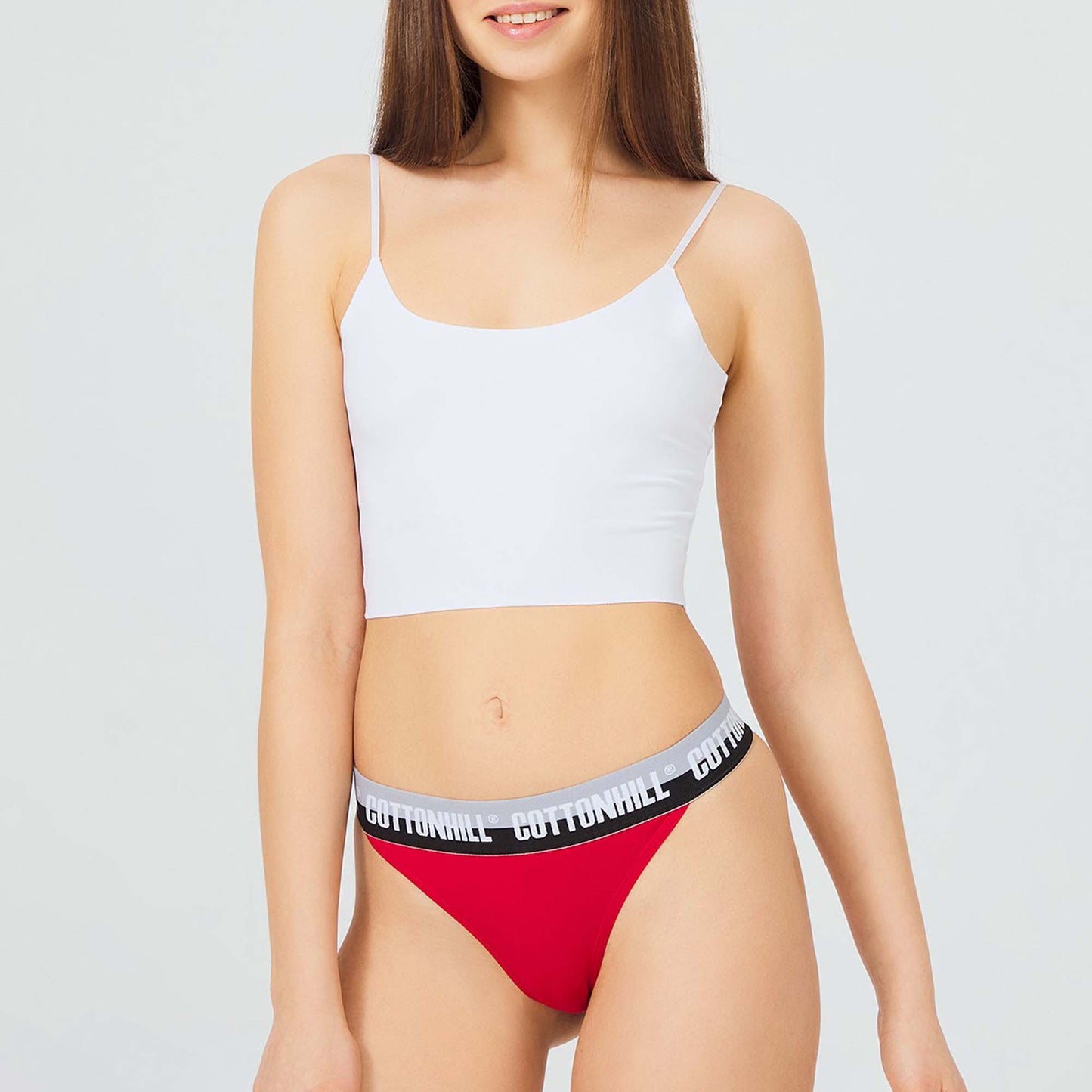 Cotton Basic Women Thong with Elastic Waistband