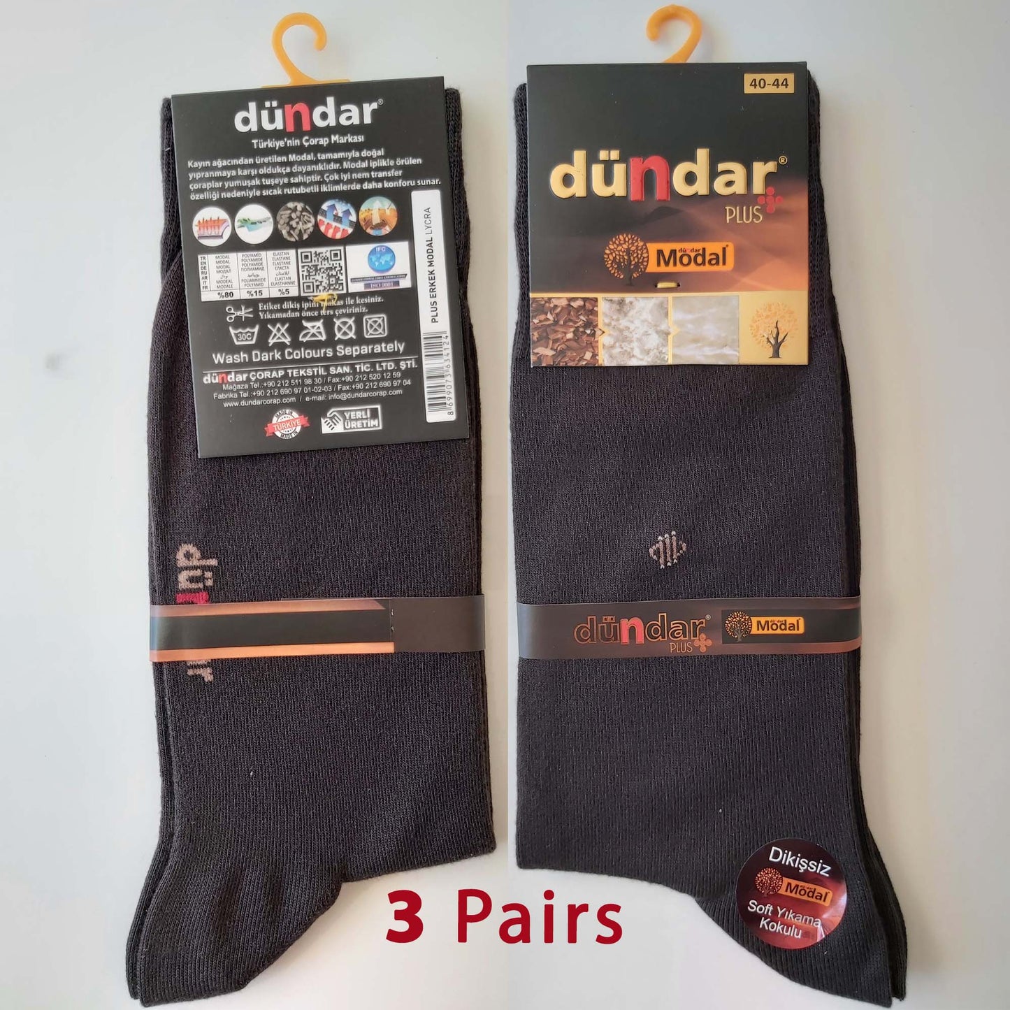 3 Pairs Men Exclusive Seam Free Micro MODAL Winter Socks