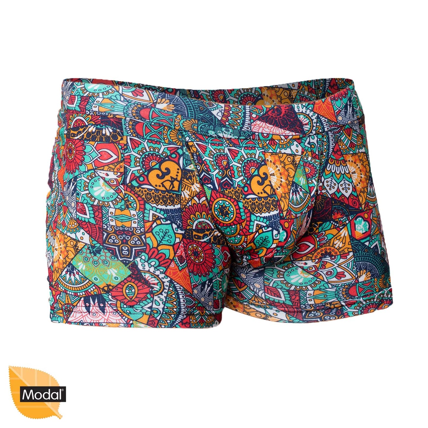 Modal Boxer Shorts Patchwork Print