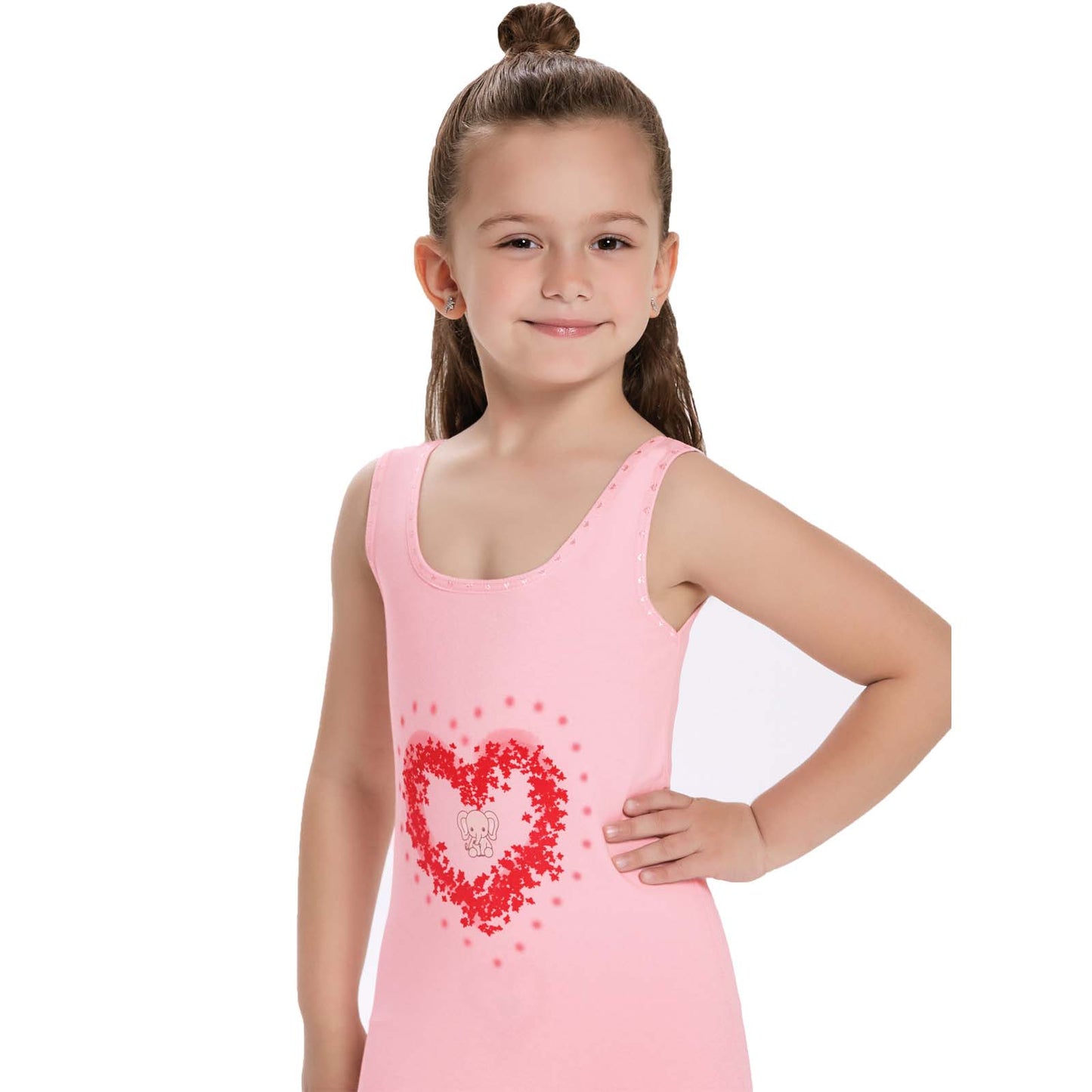 3 Pairs Girls Cotton Vests Plain